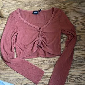 Long sleeve cropped cardigan / button up top